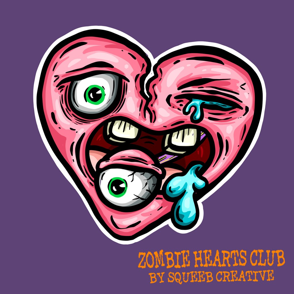 Tearful Dave Zombie Hearts Club by Squeeb Creative