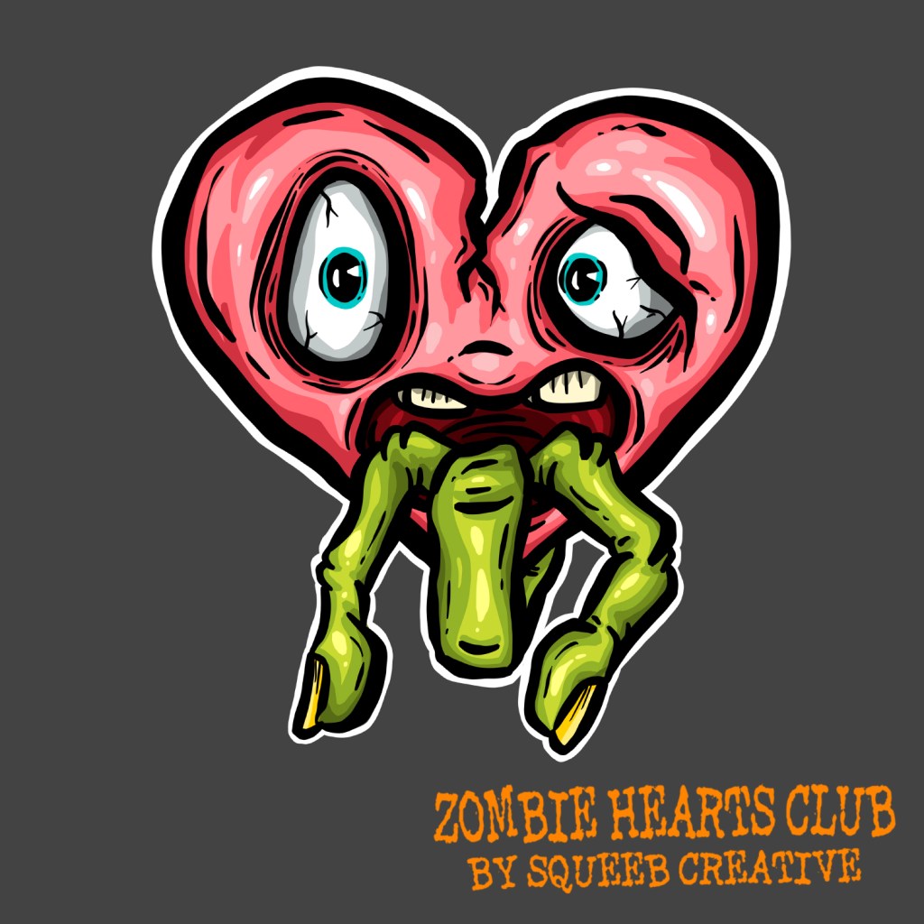 Tongue-tied Thomas Zombie Hearts Club by Squeeb Creative