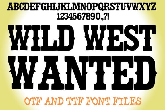 Wild Western Cartoon Alphabet Lettering ABC Cowboy Text Font OTF by Squeeb Creative