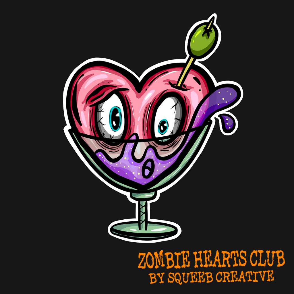 Olivia Cocktail Zombie Hearts Club by Squeeb Creative