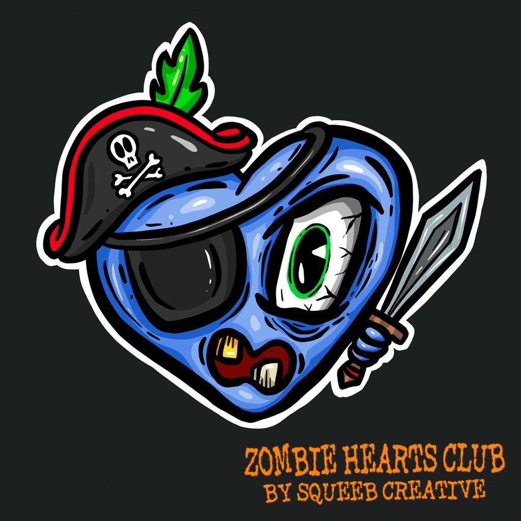 Pirate Patricia Zombie Heart Club by Squeeb Creative