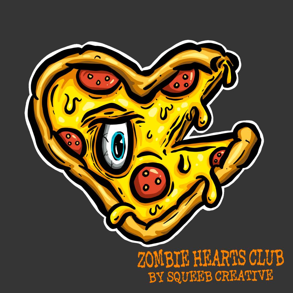 Pizza Peter Zombie Hearts Club by Squeeb Creative