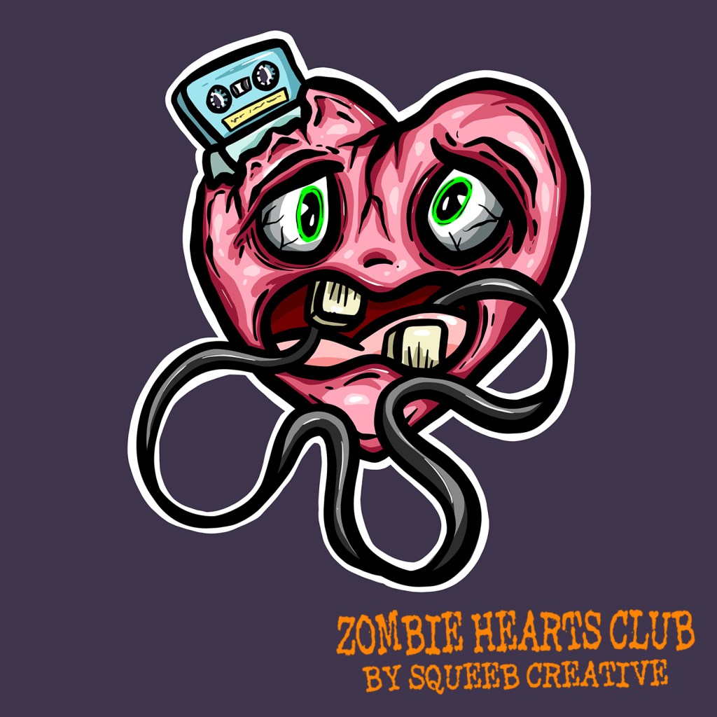 Retro Ronnie Zombie Hearts Club by Squeeb Creative