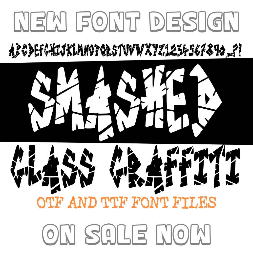 Smashed Glass Graffiti Font – New Bold Typeface for&nbsp;Designers