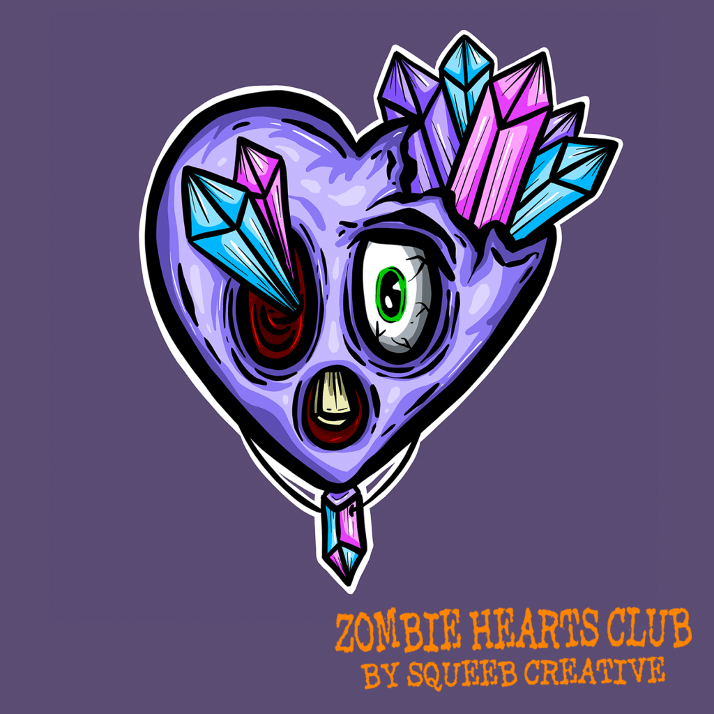 Willow Crystal Zombie Hearts Club by Squeeb Creative