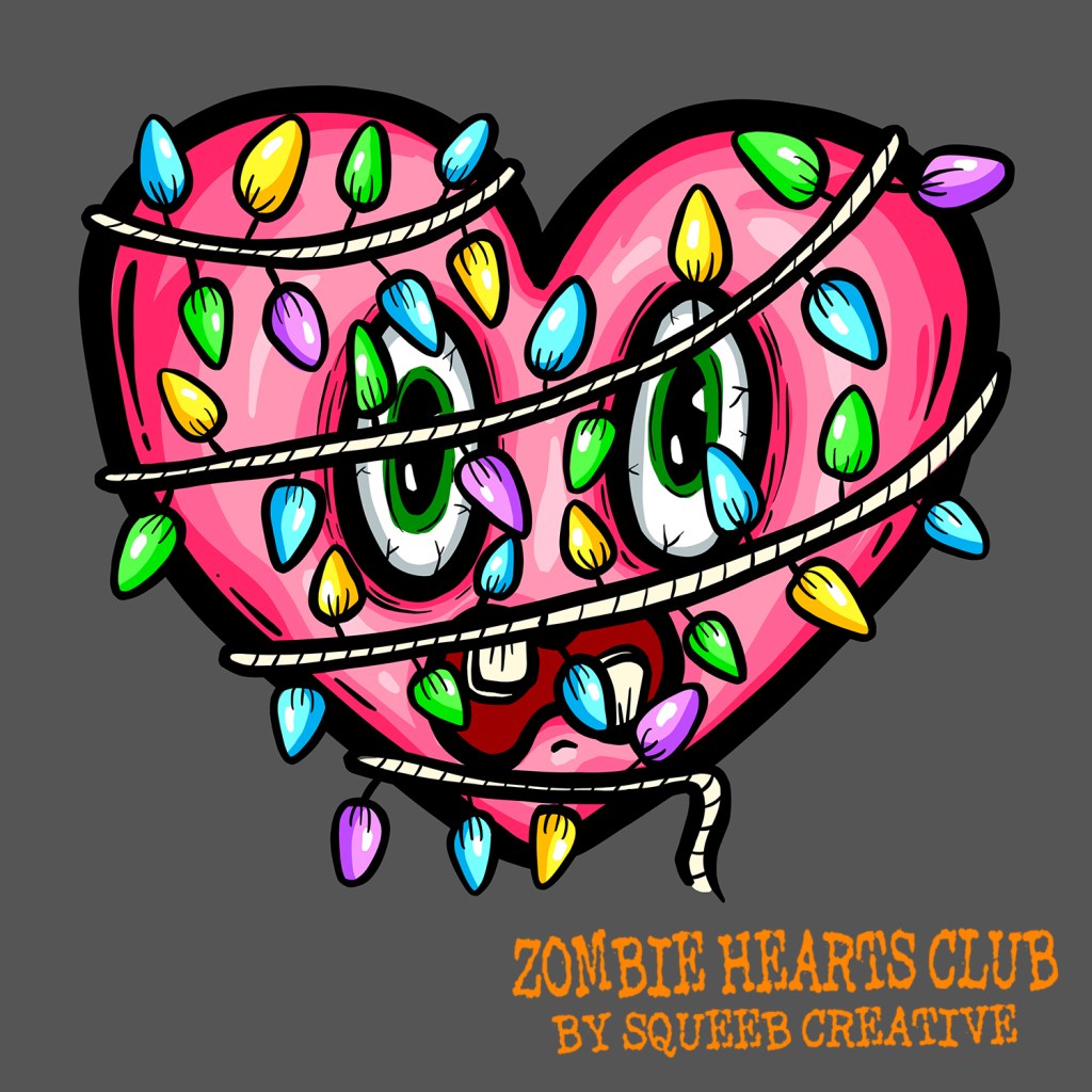 Lit Up Lacey Zombie Hearts Club by Squeeb Creative