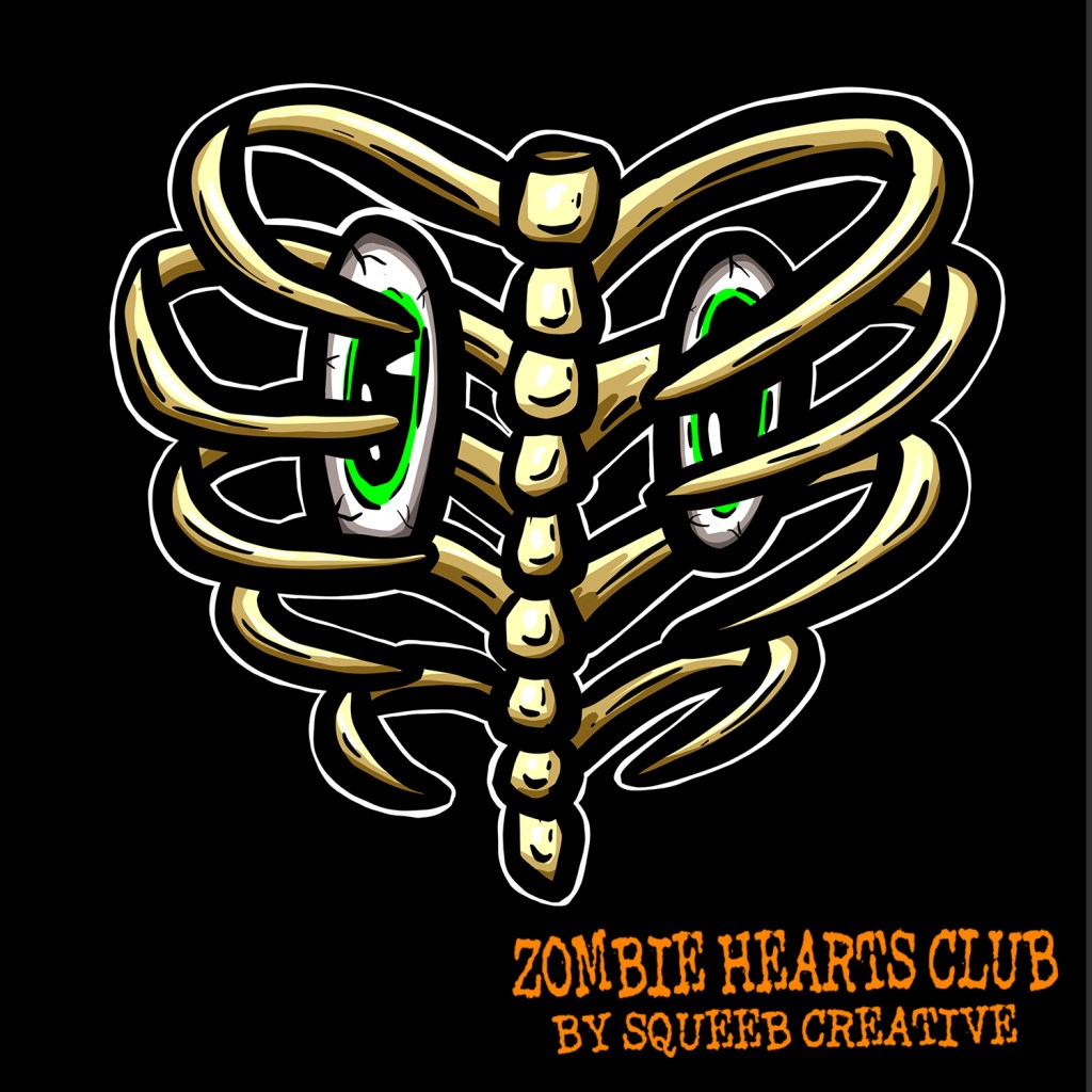 Ribcage Ray Zombie Hearts Club by Squeeb Creative