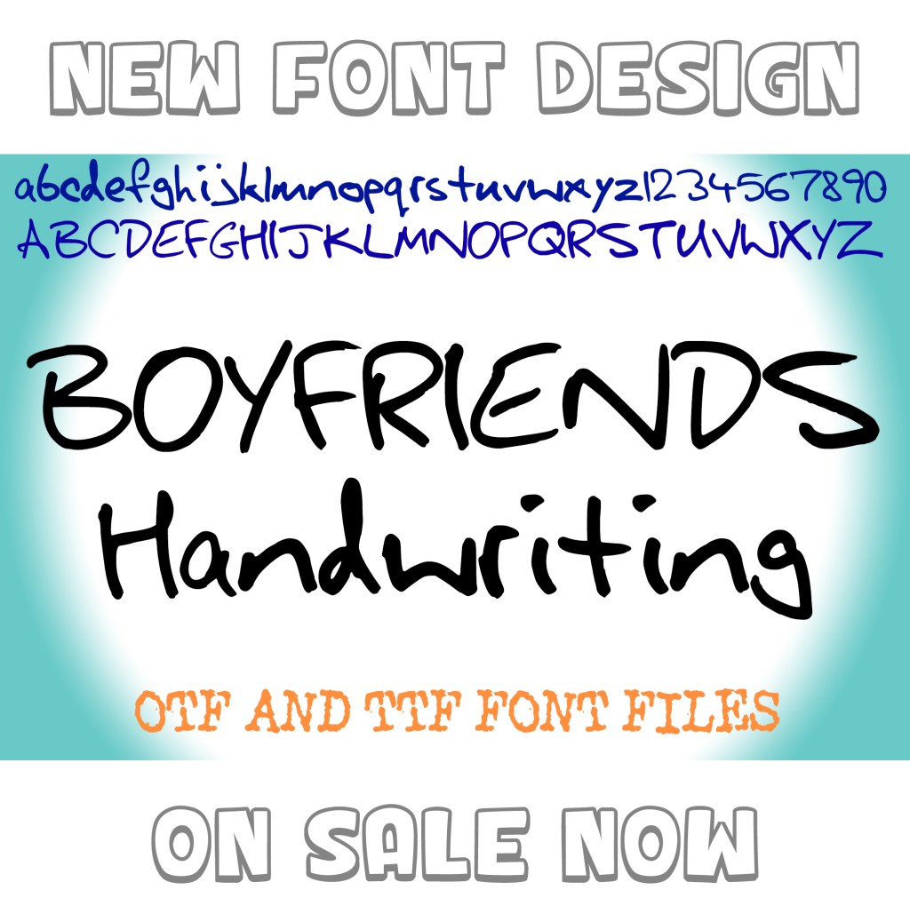 Boyfriends Handwriting. New Font Design