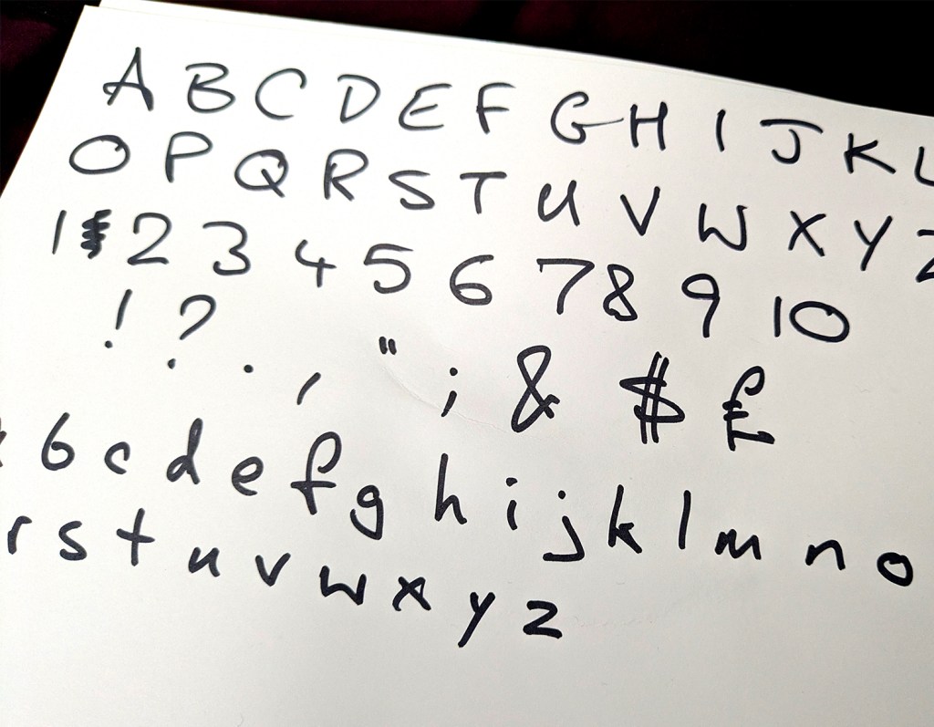 My Boyfriends Handwriting, creating a font by Squeeb Creative