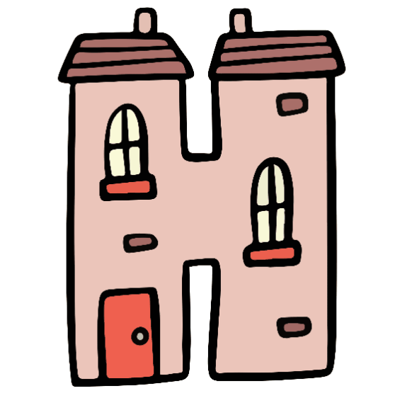 Happy House is a Home Cartoon Font Lettering by Squeeb Creative